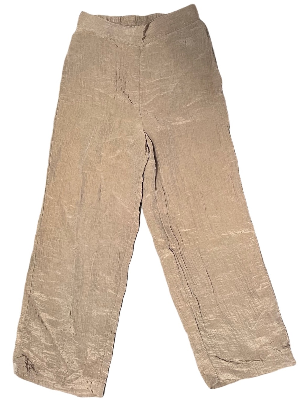 House of Harlow 1960 Elastic Hi-Rise Crinkled Wide Leg Pants Size small